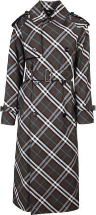 Burberry Check Trenchcoat - Dames - Trenchcoats - Zwart - 3XS - Katoen - Jassen