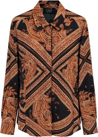 Clips Shirts - Dames - Overhemden - Bruin - XL - Overhemden