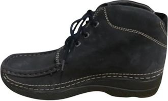Wolky Roll Shoot - Dames - Veterlaarzen - Blauw - 38 EU - Wol - Schoenen
