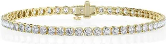 Grown Brilliance 8 Ctw Lab Grown Diamond Tennis Bracelet for Men in 14K Gold Plated