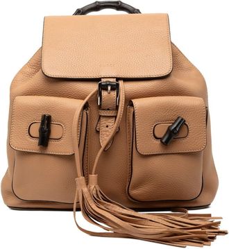 Gucci Brown Leather Backpack (Pre-Owned)