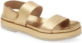 Pedro Garcia Jamili Slingback Platform Sandal in Gold Cervo at Nordstrom, Size 10.5Us