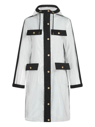 Karl Lagerfeld pockets hooded raincoat - women - Polyurethane - S - White