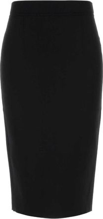 Tom Ford Rokken, Dames, Zwart, M, Polyester, Knie-lange aansluitende kokerrok