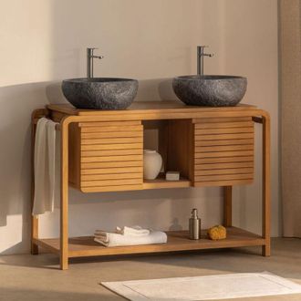 Sklum Conjunto De Mueble De Ba&ntilde;o En Madera De Teca Bradley Sklum