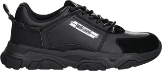 Just Cavalli Schoenen, Heren, Zwart, 42 EU, Leer, Panelled Chunky Sole Sneakers