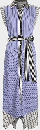 Ramy Brook Vivienne Striped Midi Shirtdress