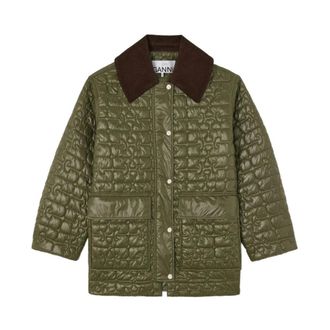 Ganni Mujer, Chaquetas, Verde, Talla: 2Xs/Xs