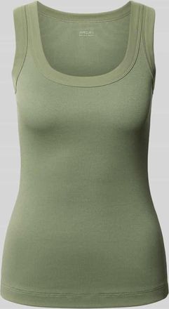 Marc Cain Tanktop in Ripp-Optik mit Rundhalsausschnitt in Oliv, Gr&ouml;&szlig;e 34