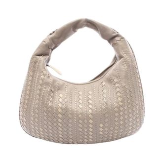 Bottega Veneta Pre-owned Veneta Intrecciato Hobo Schoudertas - Dames - Pre-owned - Beige - Maat: ONE Size Leer