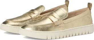 Vionic Uptown Womens Shoes Gold Leather 1 : 9.5 W