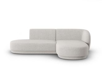 CXL by Christian Lacroix Sof&aacute; esquinero modular derecho 4 plazas tejido chenilla plata jaspeada