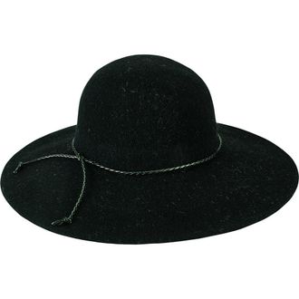 San Diego Hat Company Braided Knit Wool Blend Floppy Hat in Black at Nordstrom Rack