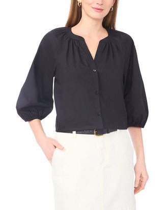 Vince Camuto Raglan Sleeve Button Down Blouse