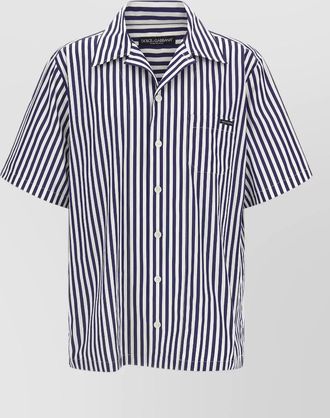 Dolce & Gabbana striped bowling shirt