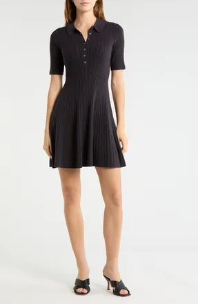 Paige Olie Rib Dress in Midnight at Nordstrom, Size X-Large