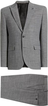 AllSaints Rawdon Slim Fit Grey M&eacute;lange Peak Lapel Suit at Nordstrom, Size 36 Regular