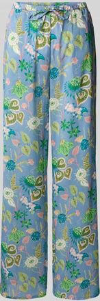 Christian Berg Stoffhose mit elastischem Bund in Lagune, Größe 34