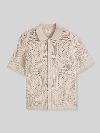 Levi's Regular Fit Kurzarmhemd aus Baumwoll-Strick in Offwhite, Gr&ouml;&szlig;e XXL