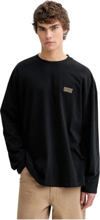 American Vintage Gixy Long Sleeve Tee - Tops - Hombre - Negro - S