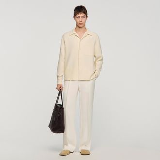 Sandro Textured shark collar shirt