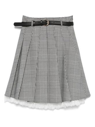 スカート SELF PORTRAIT Women Mid Skirts 074SKBBLACK Black Leather Mini Skirt – self-portrait-US
