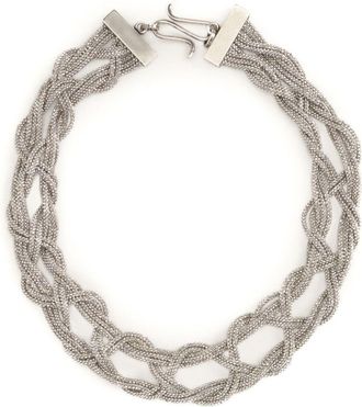 Fabiana Filippi crochet necklace - women - Brass - One Size - Silver