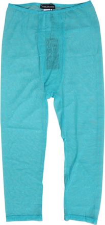 Dolce & Gabbana Light Blue Logo Lace Tight Midi Trouser Womens Underwear