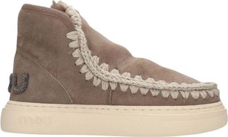 Mou Glitter Logo Eskimo Sneaker Boot - Dames - Winterlaarzen - Grijs - 36 EU - Leer - Schoenen