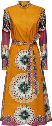 La DoubleJ Sundowner floral-print shirt dress - women - Cotton - M - Orange