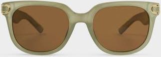 Katie Loxton Manhattan Sunglasses in Frosted Green Transparent at Nordstrom