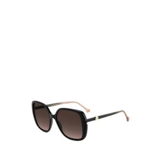 Carolina Herrera Sunglasses, female, Black, Size: 56 MM Square-frame Sunglasses