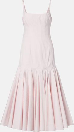 Jacquemus Vestido midi Agave de popel&iacute;n de algod&oacute;n