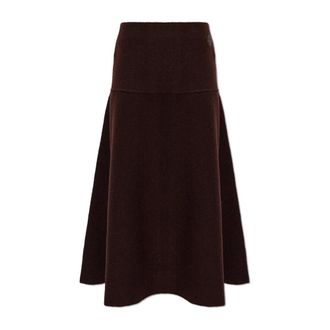 Moncler Boucl&eacute; Midi-rok van wolmix - Dames - Rokken - Bruin - Maat: XS Wol