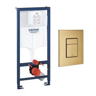 GROHE Bastidor Empotrado Para Pared Maciza Grohe Rapid Sl Project + Placa De Accionamiento Grohe Skate Cosmopolitan Cool Sunrise
