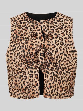 Pieces Regular Fit Weste aus reiner Viskose Modell SARIA in Sand, Gr&ouml;&szlig;e L