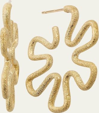 Bea Bongiasca Margherita 9K Yellow Gold Medium Daisy Earrings