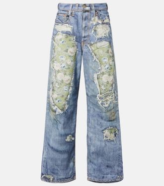 Acne Studios Printed wide-leg jeans