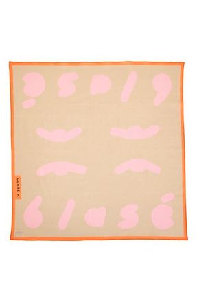 Clare Vivier Blase Eyes Cotton Scarf in Khaki at Nordstrom