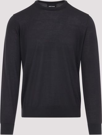 Giorgio Armani Grey Crew Neck Sweater