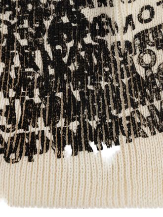 Yohji Yamamoto KT3209 Graphic Logo Beanie - White