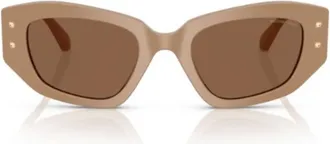 Michael Kors Le Praz Brown Cat Eye Ladies Sunglasses MK2234B 355573 50