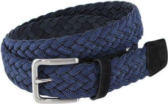 Trafalgar Store Big and Tall Apollo Italian Braided Suede Versatile Belt in Navy at Nordstrom, Size 54 Big