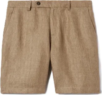 MC2 Saint Barth Tailored Beige Shorts with Flat Front