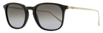 Ferragamo Ferragamo Mens Keyhole Square Sunglasses SF2846S 001 Black/Gold 53mm