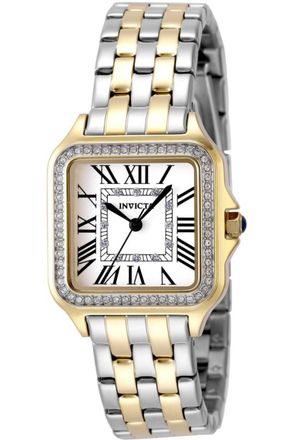 Invicta Angel 48996 Dames Horloge - Quartz Uurwerk - Roestvrij Staal met zilveren Wijzerplaat - 28mm