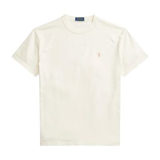 Ralph Lauren Klassiek T-shirt met ronde hals - Heren - Tops - Beige - Maat: L Katoen