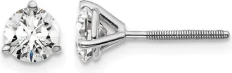 Diamond2Deal 14k White Gold 1 ctw Lab Grown Diamond Screwback Stud Earrings