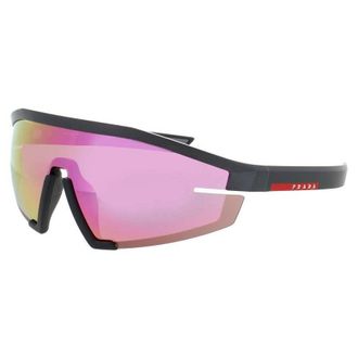 Prada Unisex Gunmetal Rectangular Sunglasses PS03ZS15P20A