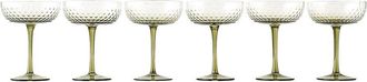 Bella Maison Set Of 6 Bubble Hobnail Martini Glasses